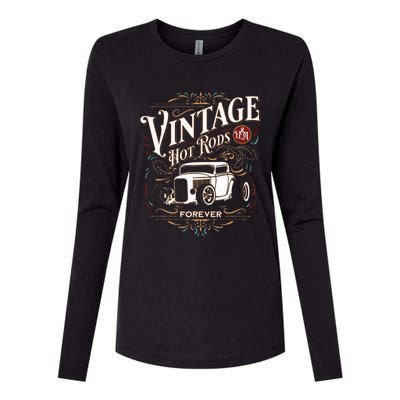 Vintage Hotrods Usa Forever Classic Car Nostalgia Design Womens Cotton Relaxed Long Sleeve T-Shirt