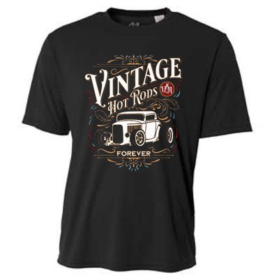 Vintage Hotrods Usa Forever Classic Car Nostalgia Design Cooling Performance Crew T-Shirt