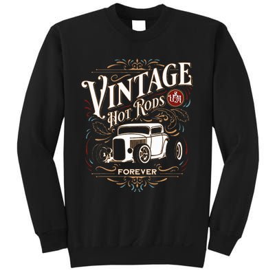 Vintage Hotrods Usa Forever Classic Car Nostalgia Design Sweatshirt