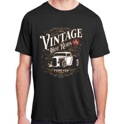 Vintage Hotrods Usa Forever Classic Car Nostalgia Design Adult ChromaSoft Performance T-Shirt