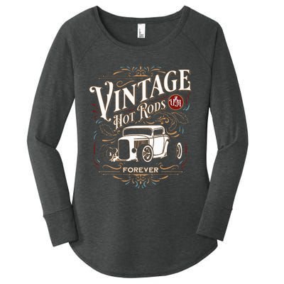 Vintage Hotrods Usa Forever Classic Car Nostalgia Design Women's Perfect Tri Tunic Long Sleeve Shirt