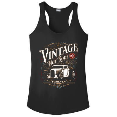 Vintage Hotrods Usa Forever Classic Car Nostalgia Design Ladies PosiCharge Competitor Racerback Tank