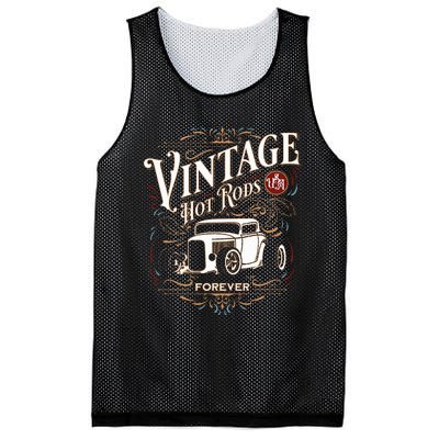 Vintage Hotrods Usa Forever Classic Car Nostalgia Design Mesh Reversible Basketball Jersey Tank