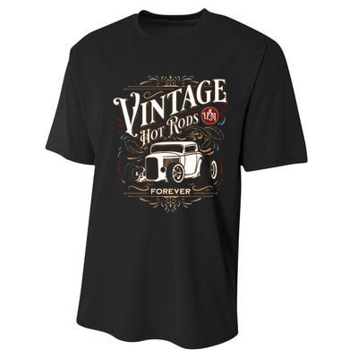 Vintage Hotrods Usa Forever Classic Car Nostalgia Design Performance Sprint T-Shirt