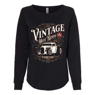 Vintage Hotrods Usa Forever Classic Car Nostalgia Design Womens California Wash Sweatshirt