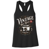 Vintage Hotrods Usa Forever Classic Car Nostalgia Design Women's Racerback Tank