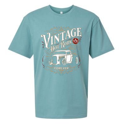 Vintage Hotrods Usa Forever Classic Car Nostalgia Design Sueded Cloud Jersey T-Shirt