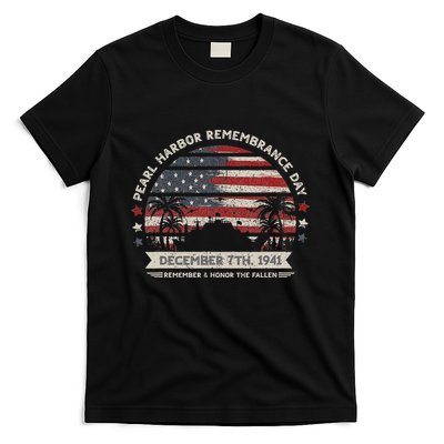 Vintage Hawaii Usa Flag  Pearl Harbor Memorial Day Gift T-Shirt