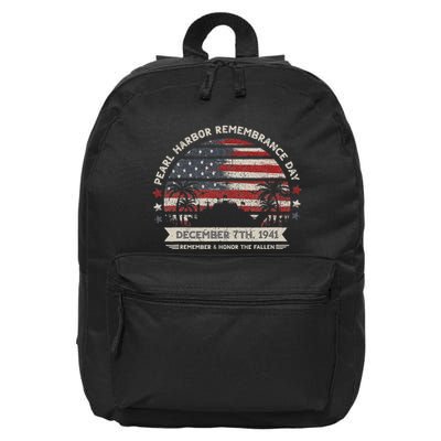 Vintage Hawaii Usa Flag  Pearl Harbor Memorial Day Gift 16 in Basic Backpack