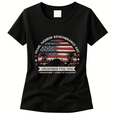 Vintage Hawaii Usa Flag  Pearl Harbor Memorial Day Gift Womens T-Shirt