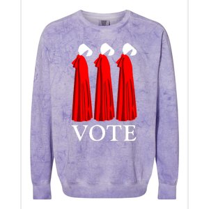 Vote Handmaids Vote 2024 Feminist Gift Colorblast Crewneck Sweatshirt