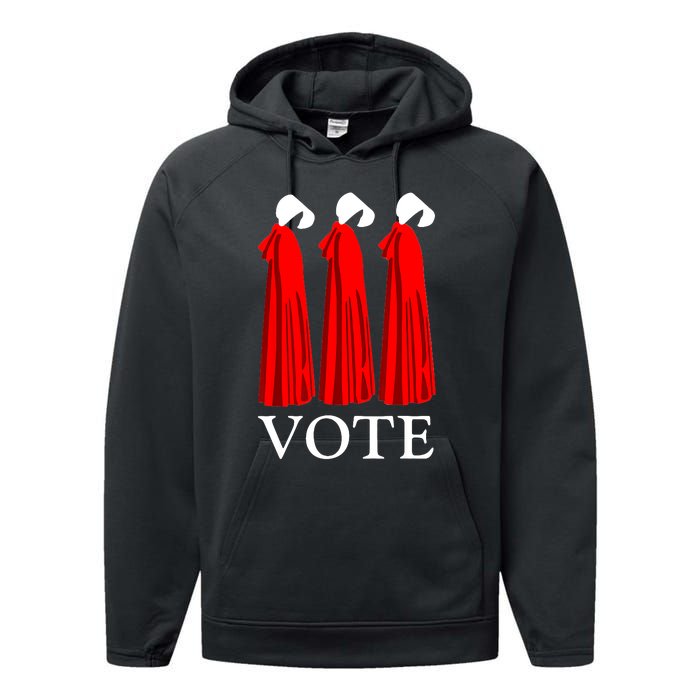 Vote Handmaids Vote 2024 Feminist Gift Performance Fleece Hoodie