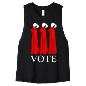 Vote Handmaids Vote 2024 Feminist Gift Women's Racerback Cropped Tank