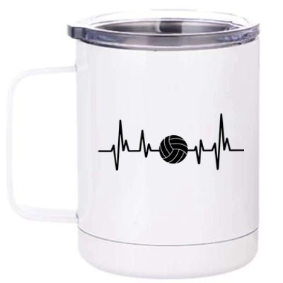 Volleyball Heartbeagift Volleyball Lover Gift 12 oz Stainless Steel Tumbler Cup