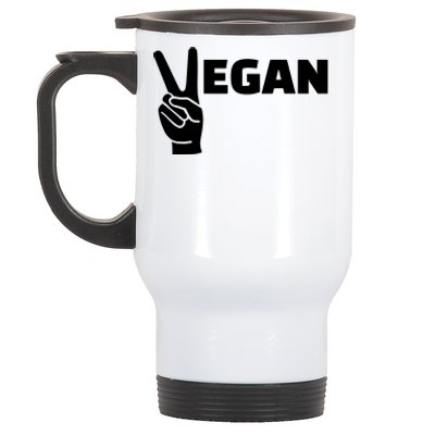 Vegan Hand Stainless Steel Travel Mug