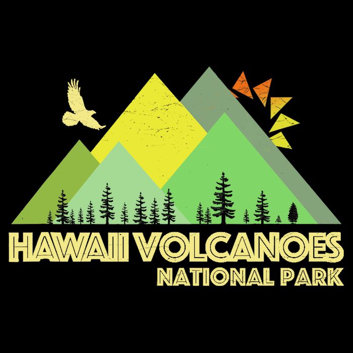 Vintage Hawaii Volcanoes National Park Button