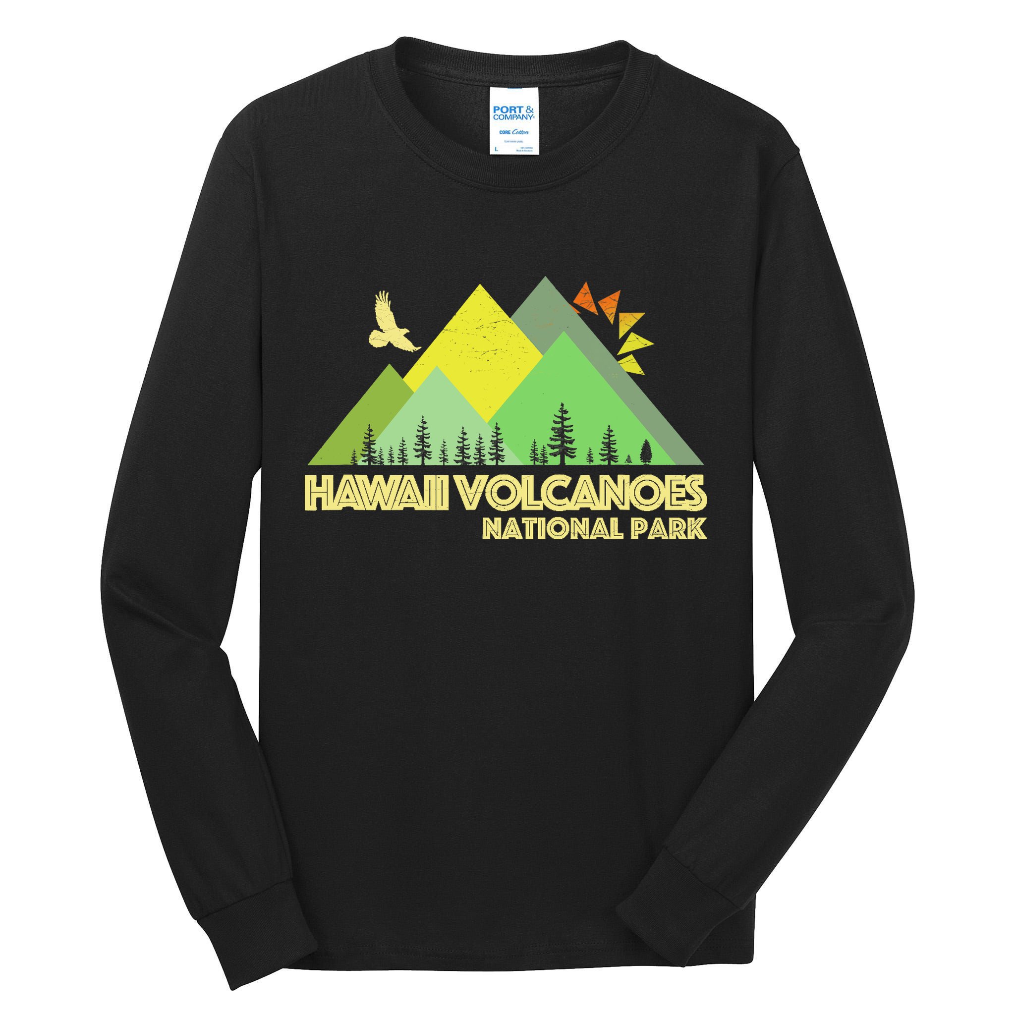 Vintage Hawaii Volcanoes National Park Tall Long Sleeve T-Shirt
