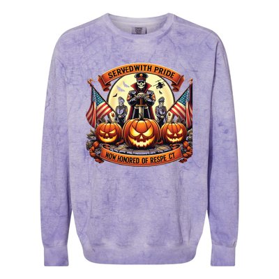 Veterans Halloween Colorblast Crewneck Sweatshirt