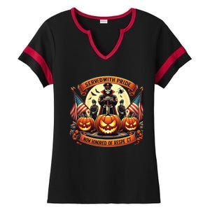 Veterans Halloween Ladies Halftime Notch Neck Tee