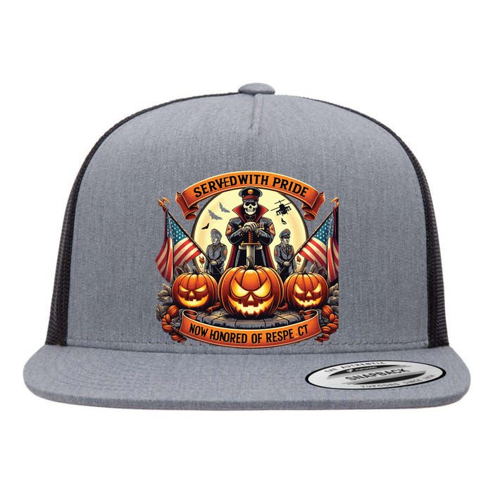 Veterans Halloween Flat Bill Trucker Hat