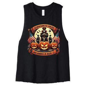 Veterans Halloween Women's Racerback Cropped Tank