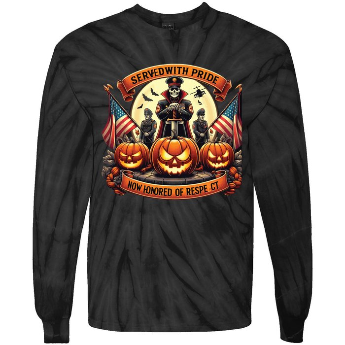 Veterans Halloween Tie-Dye Long Sleeve Shirt