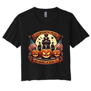 Veterans Halloween Women's Crop Top Tee