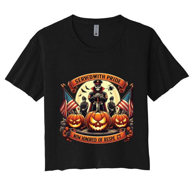 Veterans Halloween Crop Top