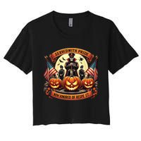 Veterans Halloween Women's Crop Top Tee