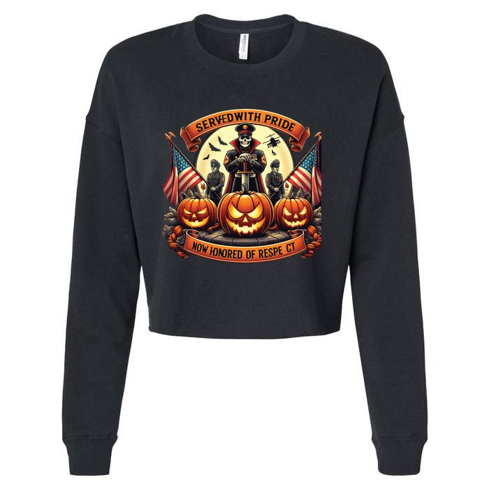 Veterans Halloween Cropped Pullover Crew