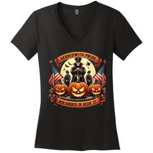 Veterans Halloween Women's V-Neck T-Shirt