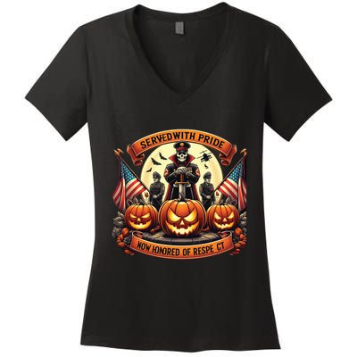 Veterans Halloween Women's V-Neck T-Shirt