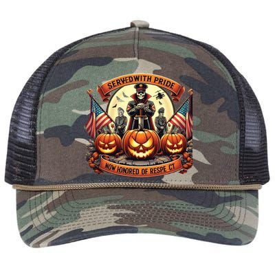 Veterans Halloween Retro Rope Trucker Hat Cap