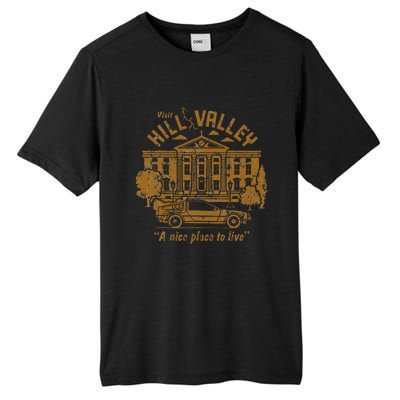 Visit Hill Valley A Nice Place To Live Tall Fusion ChromaSoft Performance T-Shirt