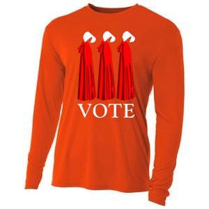 Vote Handmaids Vote 2024 Feminist Funny Cooling Performance Long Sleeve Crew