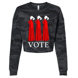 Vote Handmaids Vote 2024 Feminist Funny Cropped Pullover Crew