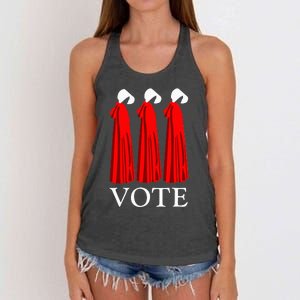 Vote Handmaids Vote 2024 Feminist Funny Women's Knotted Racerback Tank