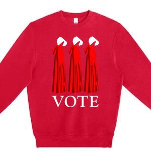 Vote Handmaids Vote 2024 Feminist Funny Premium Crewneck Sweatshirt