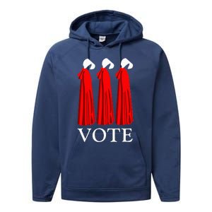 Vote Handmaids Vote 2024 Feminist Funny Performance Fleece Hoodie