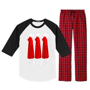 Vote Handmaids Vote 2024 Feminist Raglan Sleeve Pajama Set