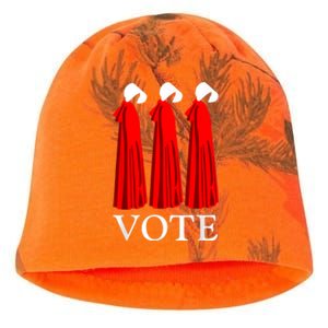 Vote Handmaids Vote 2024 Feminist Kati - Camo Knit Beanie