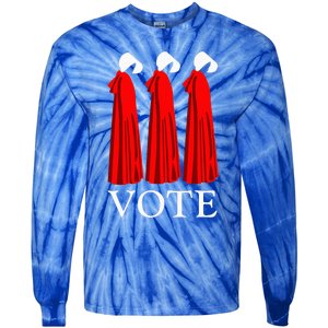 Vote Handmaids Vote 2024 Feminist Tie-Dye Long Sleeve Shirt