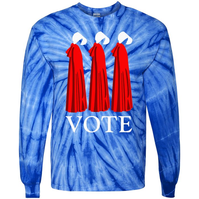 Vote Handmaids Vote 2024 Feminist Tie-Dye Long Sleeve Shirt