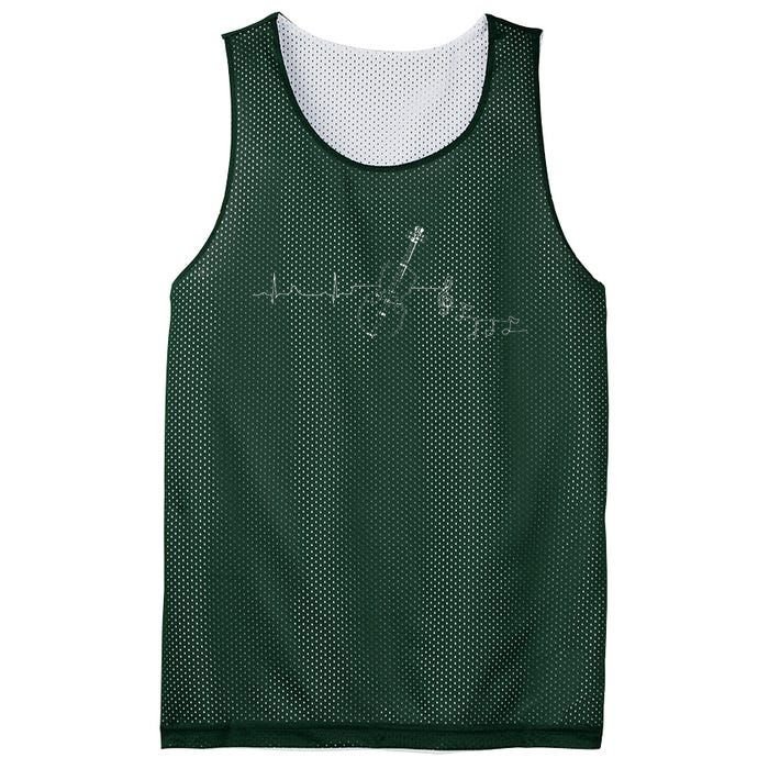 Violin Heartbeat Violin Player Violinist Musician Mesh Reversible Basketball Jersey Tank