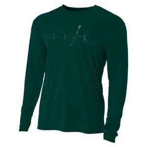 Violin Heartbeat Violin Player Violinist Musician Cooling Performance Long Sleeve Crew