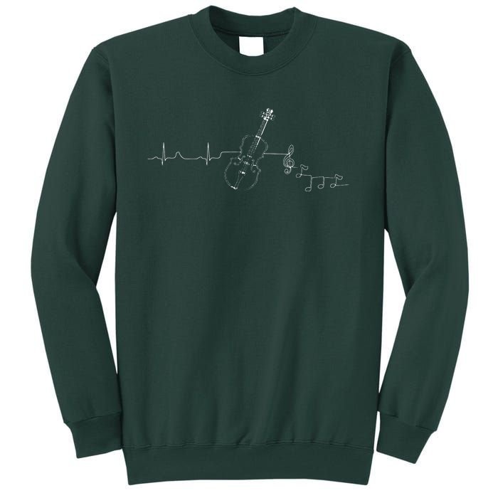 Violin Heartbeat Violin Player Violinist Musician Tall Sweatshirt