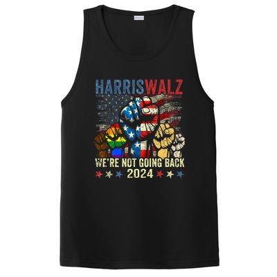 Vintage Harris Walz For President 2024 WeRe Not Going Back PosiCharge Competitor Tank