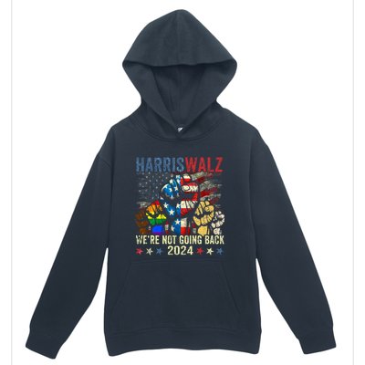 Vintage Harris Walz For President 2024 WeRe Not Going Back Urban Pullover Hoodie