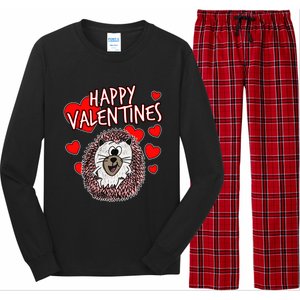 Valentines Hedgehog Wildlife Nature Animal Lover Gift Long Sleeve Pajama Set