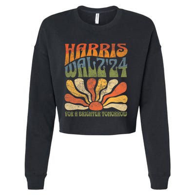 Vintage Harris Waltz 2024 Election Kamala Harris Tim Waltz 2024 Cropped Pullover Crew